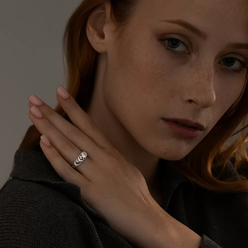 Кольцо 94012351 серебро