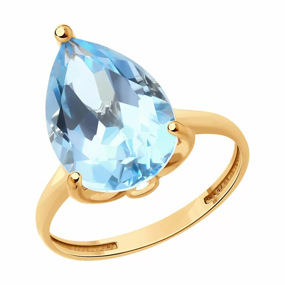 Кольцо один камень 716959 золото_0