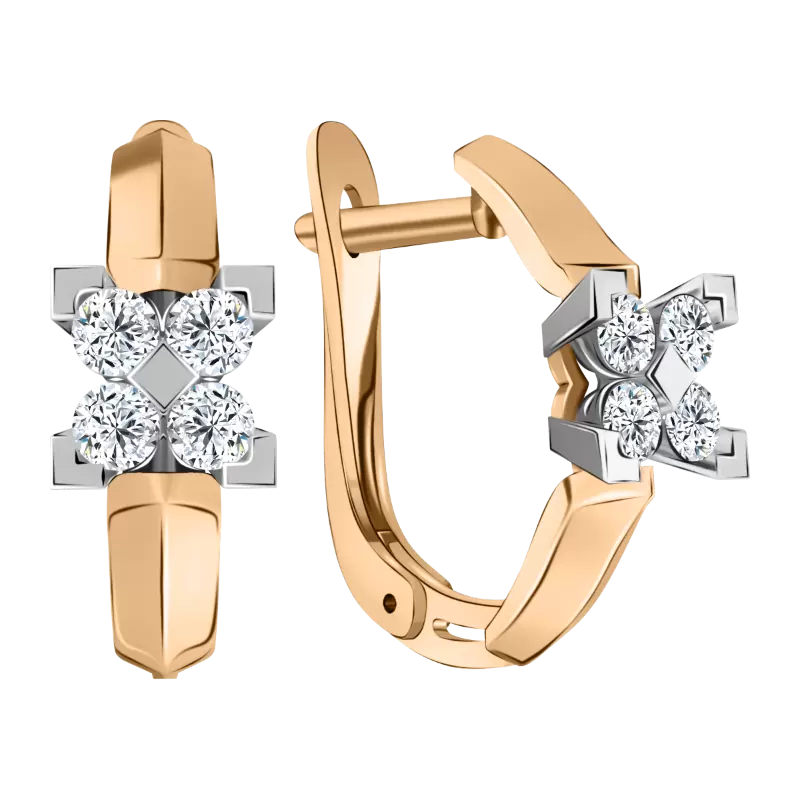 Серьги 08-258866 золото Цветок