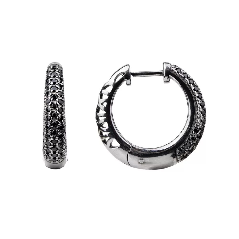 Серьги конго С-3866чрс416 серебро