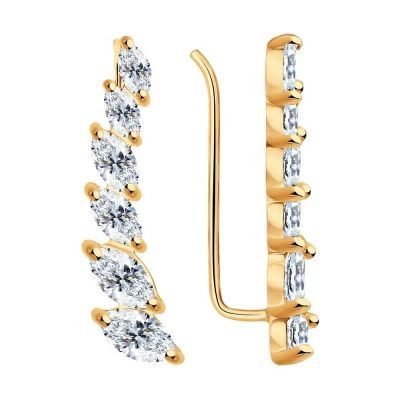 Серьги каффы 93020984 серебро