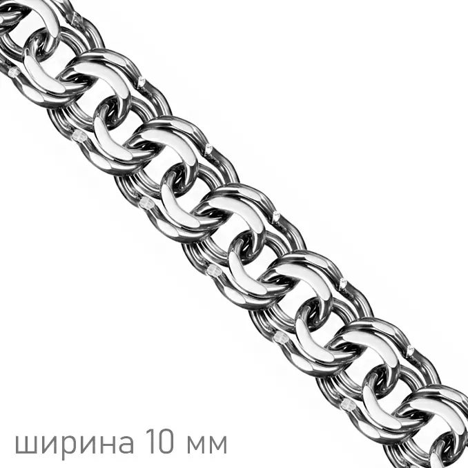 Цепь НЦ22-056Ю-3 d1.80 серебро Полновесная_1