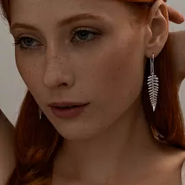 Серьги подвесные 94025315 серебро Лист_1