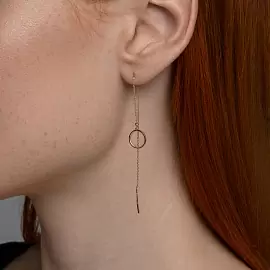 Серьги продевки 0200154 золото Круг_1
