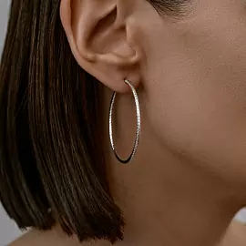 Серьги конго 94140005 серебро_2