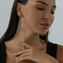 Серьги конго 94140020 серебро_1