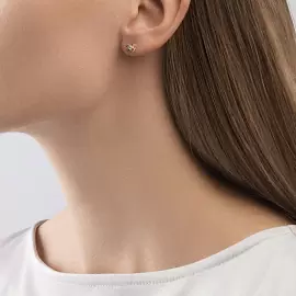 Серьги пусеты 029694 золото Сердце_1