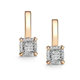 Серьги 26358-100 золото Квадрат_1
