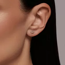 Серьги пусеты 029927 золото Корона_1