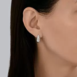Серьги 95-120-02655-1 серебро Чешуя_1