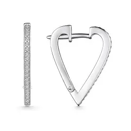 Серьги конго 02-3964.00КЦ-00 серебро Сердце_1