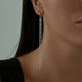 Серьги продевки 94020806 серебро Цепи_1