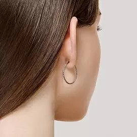 Серьги конго 94140030 серебро_2
