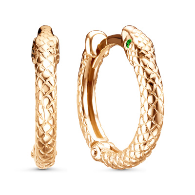 Серьги конго 122571-3 золото змея
