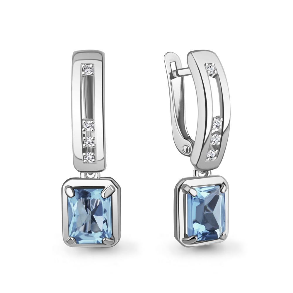 Серьги подвесные 45011405А.5 серебро