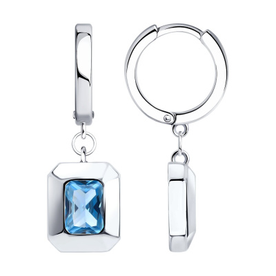 Серьги подвесные 94026869 серебро