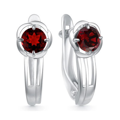 Серьги один камень 207741-006-0019 серебро