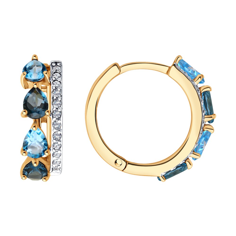 Серьги конго 728897 золото