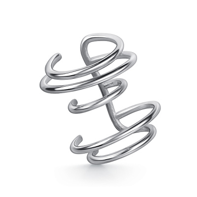 Серьги кафф 02-5491.0000-00 серебро