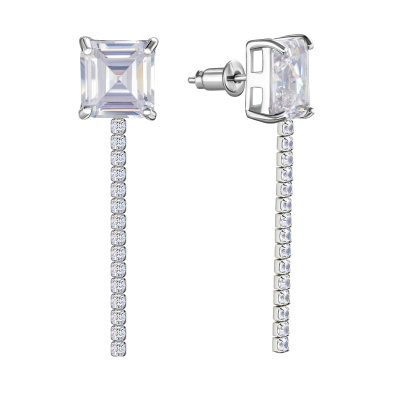 Серьги подвесные D7817 серебро