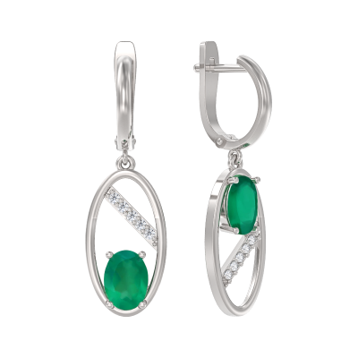 Серьги подвесные 1058872-01190-Y серебро
