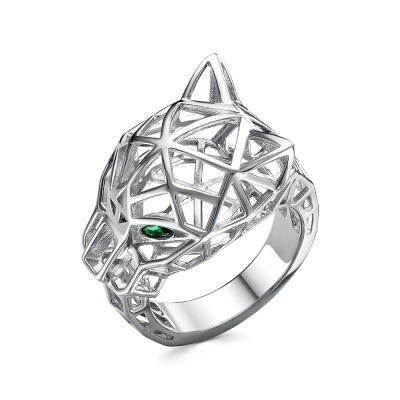 Кольцо SR39362-BW серебро Картье пантера