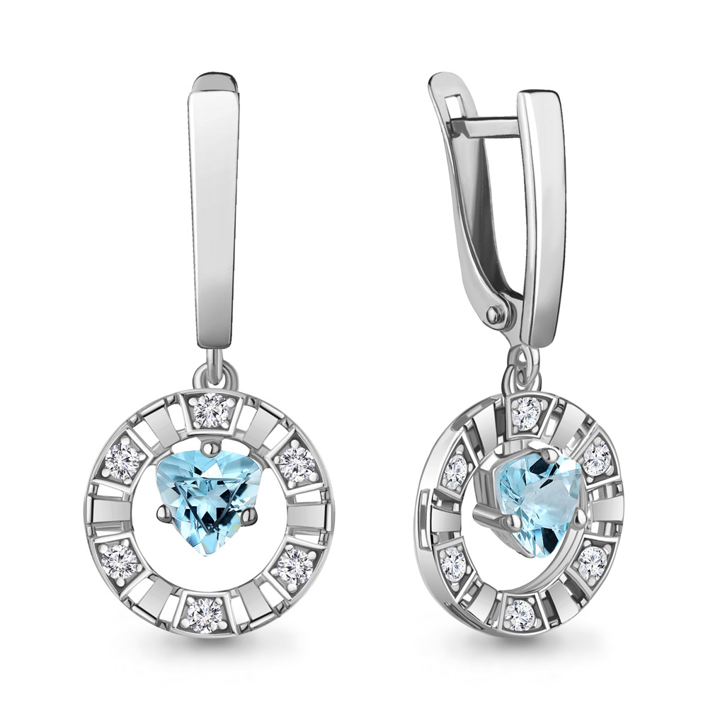 Серьги подвесные 4964602А.5 серебро