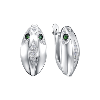 Серьги с1207633 серебро Булгари Змея