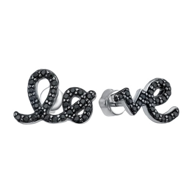 Серьги пусеты с211071.0010.01 серебро LOVE