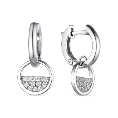 Серьги конго 02-1795.00КЦ-00 серебро