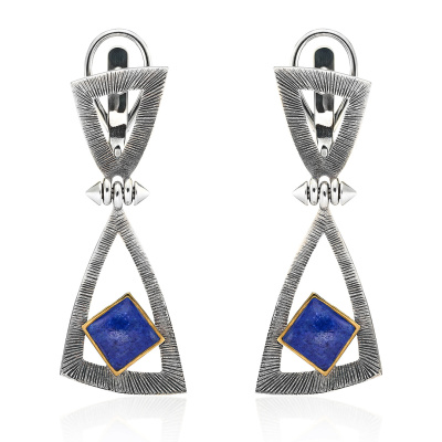 Серьги подвесные ER091562LAP-CSQ-L серебро