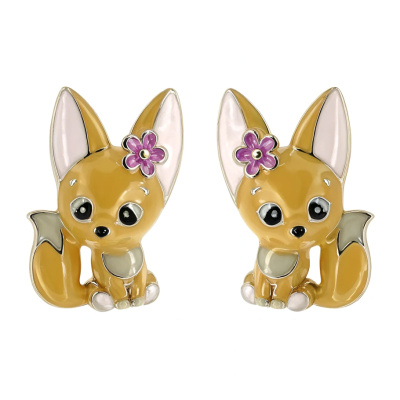 Серьги 901022761 серебро Лиса