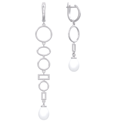 Серьги подвесные 1050912-01250-2S серебро