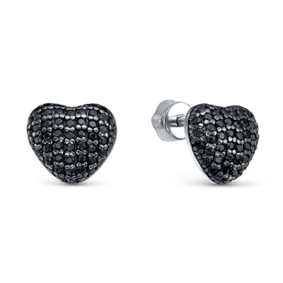Серьги пусеты с210856.0010.01 серебро Сердце