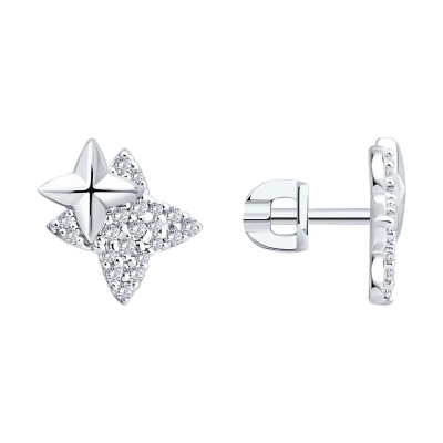 Серьги пусеты 94027313 серебро