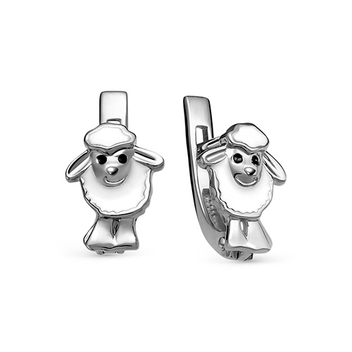Серьги С608-2051М1 серебро барашек
