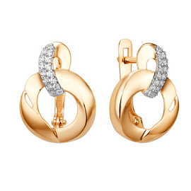 Серьги 019502-1102 золото