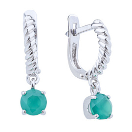 Серьги подвесные С-1561.1-6607-1 серебро