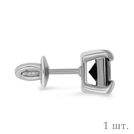 Серьги пусета одиночная с22108-02 серебро
