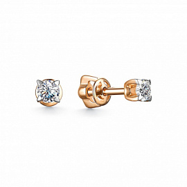 Серьги пусеты 24527-100 золото