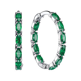 Серьги конго С-2859.1-6607-1 серебро