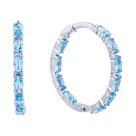 Серьги конго С-2859-6415-1 серебро Дорожка